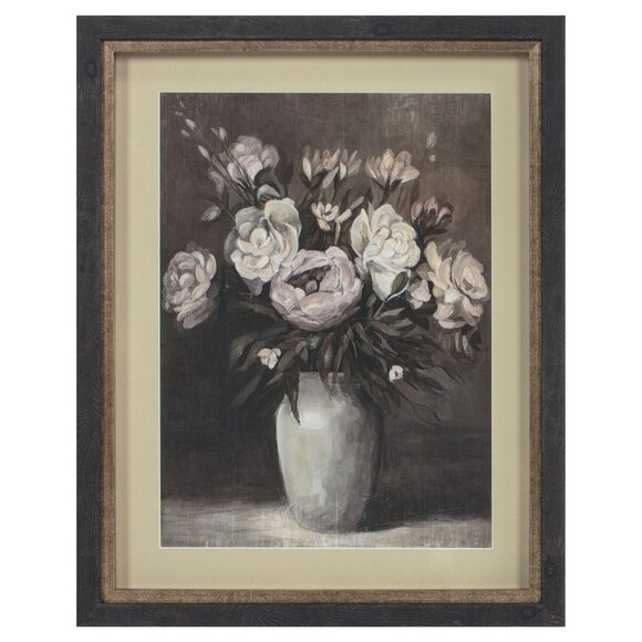 16x20‎ Moody Peony Vase Framed Wall Art – My Texas House 2025 - Picture 1 of 8